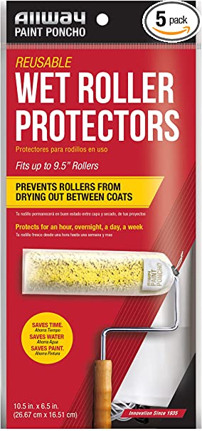 ALLWAY Paint Poncho Wet Roller Protectors, 5-Pack, Reusable