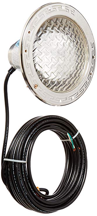 Pentair 78458100 Amerlite Underwater Incandescent Pool Light with Stainless Steel Face Ring, 120 Volt, 50 Foot Cord, 500 Watt