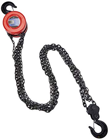 Hiltex 02207 Chain Hoist Pulley, 3 Ton | Swivel Hooks with Safety Latches | 9 Feet Lift