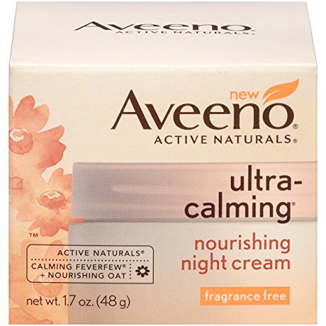 Aveeno Ultra-Calming Nourishing Night Cream For Sensitive Skin, 1.7 Oz