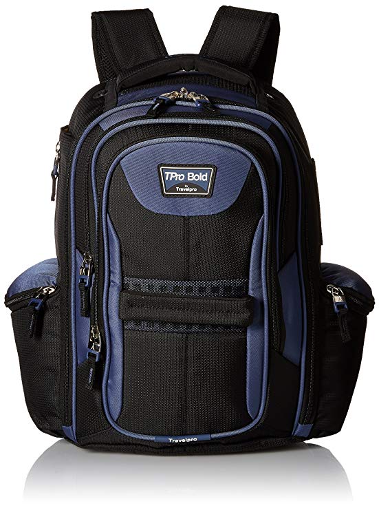 Travelpro Tpro Bold 2.0 Computer Backpack, Black/Navy, One Size