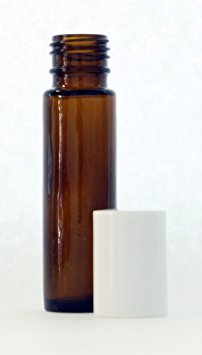 10 ml (1/3 fl oz) Amber Glass Essential Oil Roll On Bottles - Pack of 4