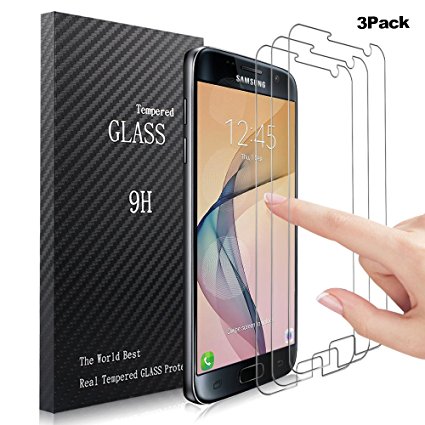 Galaxy S7 Screen Protector, Hootech [3 Pack] Samsung Galaxy S7 Tempered Glass 3D Screen Protector, , 9H Hardness, Bubble Free, Anti-Fingerprint HD Screen Protector Film