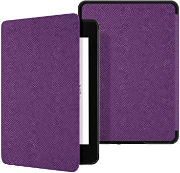 Ayotu Water-Safe Leather Case for Kindle Paperwhite 2018 - Durable Smart Leather Cover with Auto Wake/Sleep fits Amazon The Latest Kindle Paperwhite (10th Generation-2018),K10 Purple