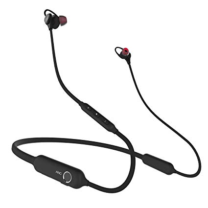 LINNER Active Noise Cancelling Bluetooth Earbuds Wireless in Ear Headphones Bluetooth V4.1 Neckband Magnetic Earphones Built-in Microphone with Deep Bass HD Stereo, 13-Hours Playtime