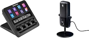 Elgato USB Audio Mix Bundle - Audio Mixer, Studio Controller, USB Condenser Microphone for Podcasting, Streaming, Gaming, Content Creators, customizable touch strip, dials and LCD keys, PC/Mac