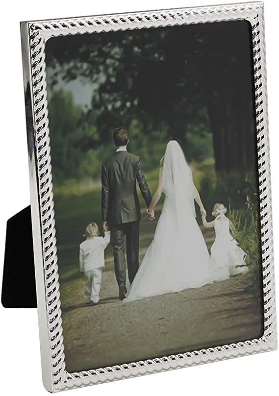 TOPSKY Metal Photo Frame Picture Frame - Glass Window - For 7x5 Inches Picture (Silver 2)