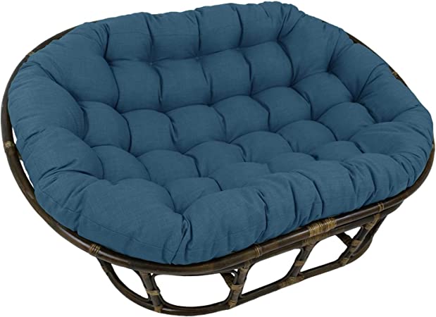 Blazing Needles 78-inch Indoor/Outdoor Double Papasan Cushion (Cushion Only) Sea Blue