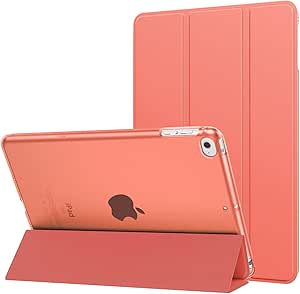 MoKo Case Fit New iPad Mini 5 2019/Mini 4 2015 (5th/4th Generation 7.9-inch), Slim Lightweight Smart Shell Stand Cover with Translucent Frosted Back Protector, with Auto Wake/Sleep, Tangerine