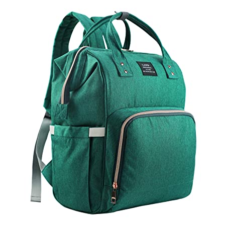 VAKKER Diaper Bag Backpack, Newborn Diapers Bag for Boys Girls, Green