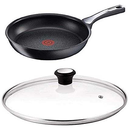 Tefal Expertise 30 cm Frypan with Compatible Glass Lid Bundle