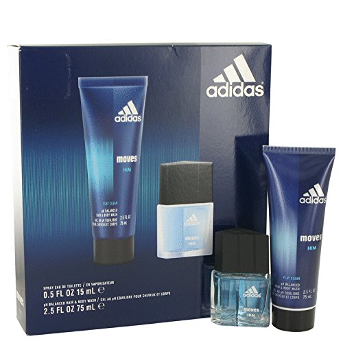 Adidas Moves by Adidas Gift Set -- .5 oz Eau De Toilette Spray   2.5 oz Hair & Body Wash for Men