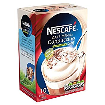 Nescafe Unsweetened Decaffeinated Cappuccino - 10 x 15g