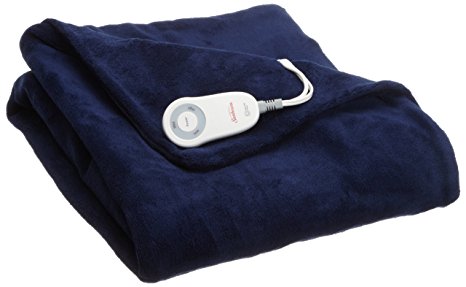 Sunbeam Microplush Heated Throw, Royal Blue, TSM8US-R505-32A00