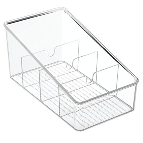 InterDesign Linus Kitchen Organizer Bin For Food Storage, Condiment/Dressing Pouches - Clear