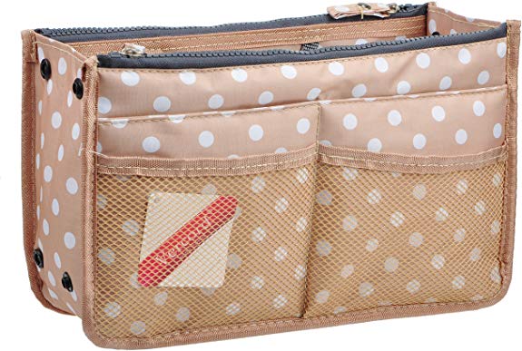 Vercord Updated Purse Handbag Organizer Insert Liner Bag in Bag 13 Pockets 3 Size Many Colors