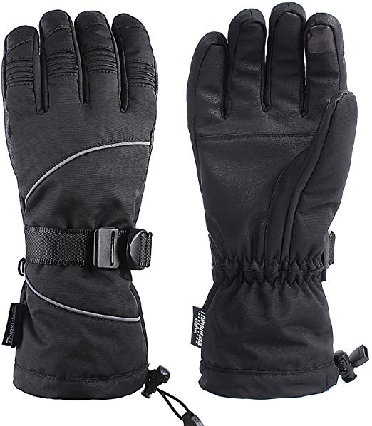 Unigear Ski Gloves, Waterproof 3M Thinsulate Winter Warm Snowboard Snow Touchscreen Gloves for Men & Women