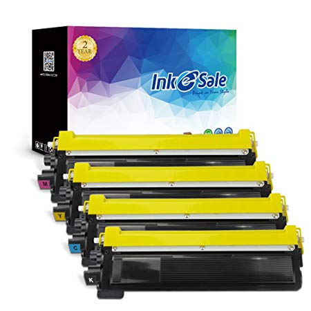 INK E-SALE Compatible Toner Cartridge Replacement for Brother TN210 TN-210 (KCMY, 4-Pack), for use with Brother HL-3040CN HL-3045CN HL-3070CW HL-3075CW MFC-9010CN MFC-9120CN MFC-9125CN MFC-9320CW