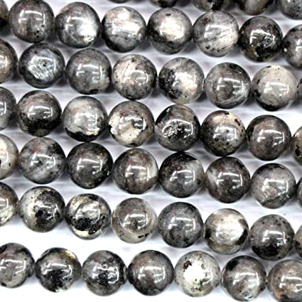 Tacool Natural Black Labradorite Round 8mm Gemstone Jewelry Making Beads Findinds Supplies