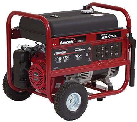 Powermate PM0497008, 7000 Running Watts/8750 Starting Watts, Gas Powered Portable Generator (Discontinued by Manufacturer)