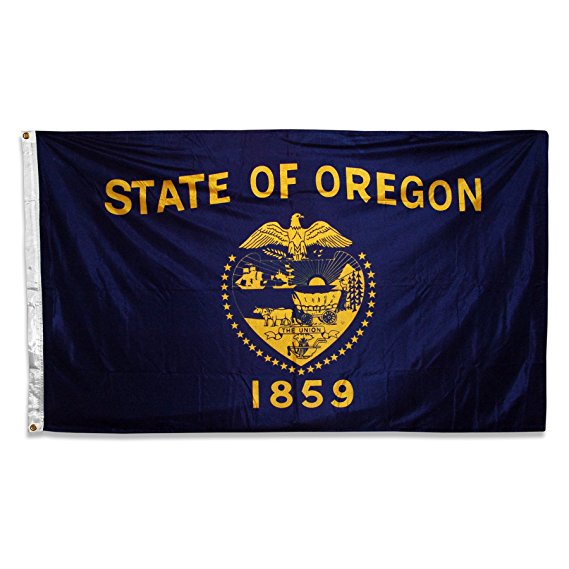 US Flag Store Double-Sided Polyester Oregon Flag, 3 by 5-Feet
