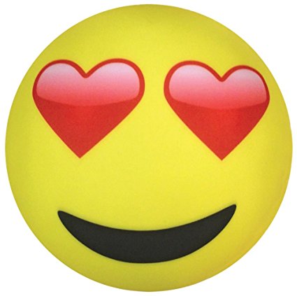 iscream Heart Eyes Emoji Microbead Pillow