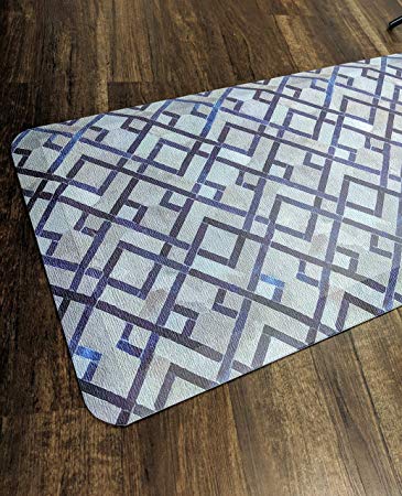 Anti Fatigue Comfort Floor Mat By Sky Mats - Commercial Grade Quality Perfect for Standup Desks, Kitchens, and Garages - Relieves Foot, Knee, and Back Pain (20x39x3/4-Inch, Blue Diamonds)