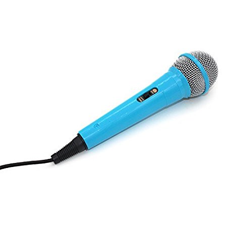 ZRAMO Professional Classic-style Blue Color Kids Dynamic Microphone for Kids Singing Machine Microphone Unidirectional Dynamic Microphone with 10 Ft. Cord-Works with the Costco frozen machine