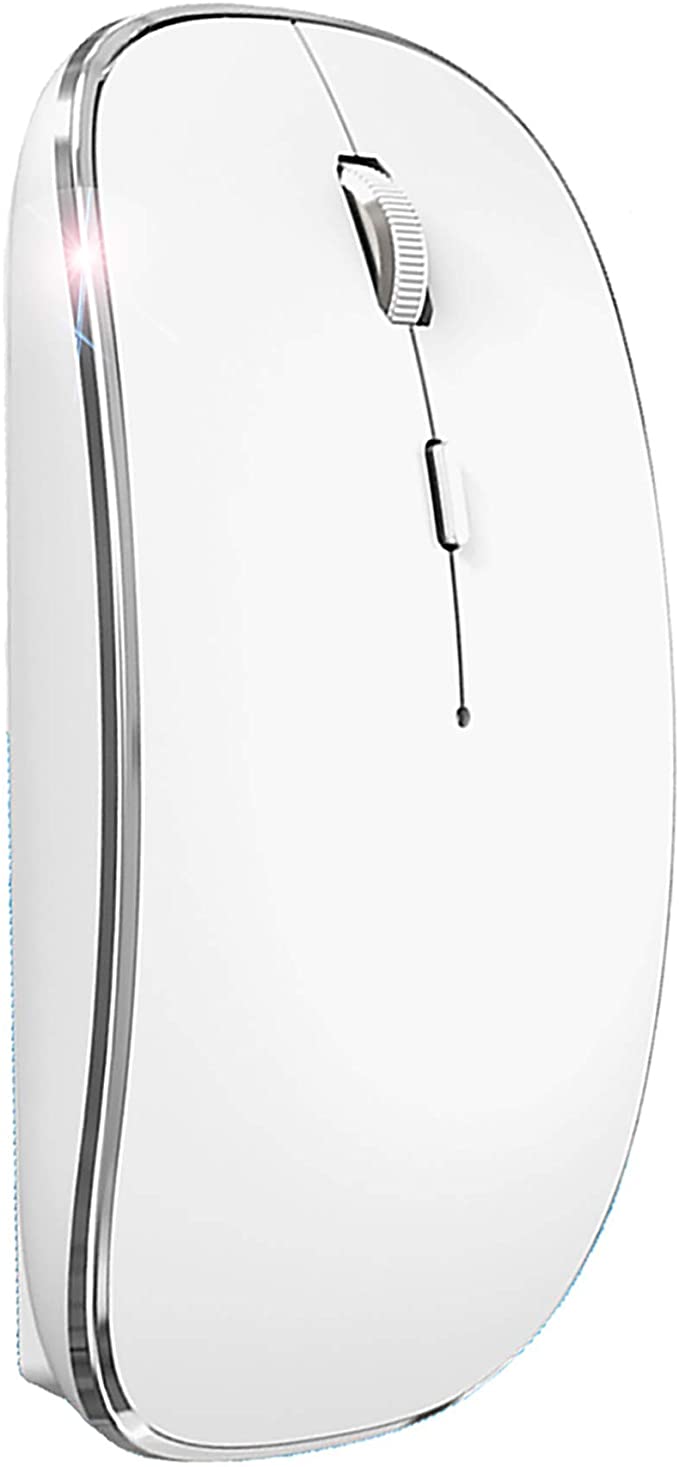 Bluetooth Mouse Wireless Bluetooth Mouse for iPad Mac MacBook Pro MacBook Air iMac Chromebook Desktop Computer (White 2)