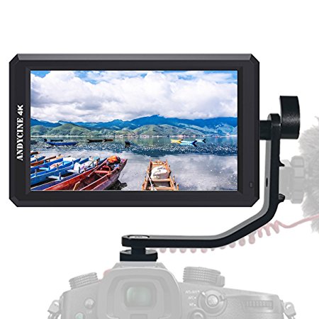 ANDYCINE A6 5.7Inch 1920x1080 IPS DSLR HDMI Field Video Monitor With DC 8V Power Output Support 4K HDMI Signal for Sony A6 A7 Series GH4 GH5,，Cannon 5D Series Zhiyun Feiyu Moza Gimbals