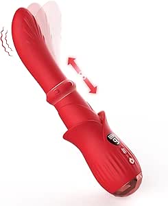 Tracy's Dog Powerful G Sopt Vibrator, LED Display Adult Toy Dildo with 9 Come-Hither & Vibrating & Up-Down Sliding Modes, Silicone Sex Toys for Women Clitoral Anal Stimulation (Placit)