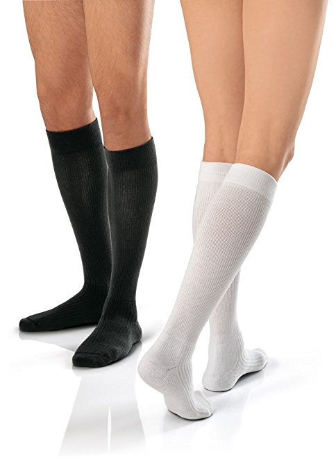 Jobst ActiveWear Compression Support Knee High 15-20mmHg Sport Sock Unisex, X-Large Full Calf, White