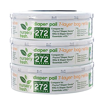 Nursery Fresh Refill for Diaper Genie 3 Pack, 816 Count