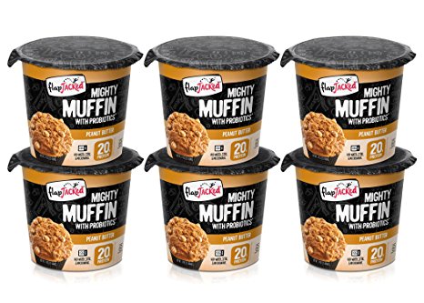 FlapJacked Mighty Muffins, Gluten-Free Peanut Butter, 6 Pack
