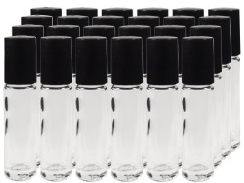 Roller Ball Bottles 10ml Glass Roller Ball Bottles Perfume and Essential Oil Roller Ball Bottles 24 Pack