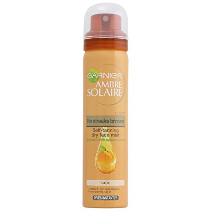 Garnier Ambre Solaire No Streaks Bronzer Light Self-Tanning Face Mist 75ml