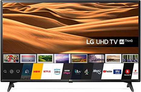 LG 49UM7050PLF 49 inch UHD 4K HDR Smart LED TV with Freeview Play - Ceramic Black Colour (2020 Model) [Energy Class A ]