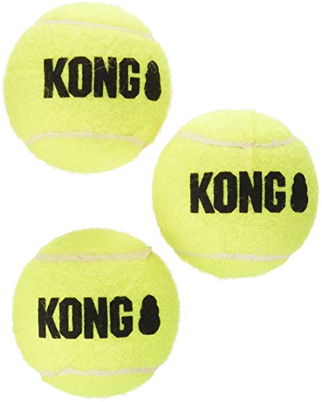 Kong Air Squeaker Tennis Balls 3 piece Size:Medium Pack of 3 (9 balls)