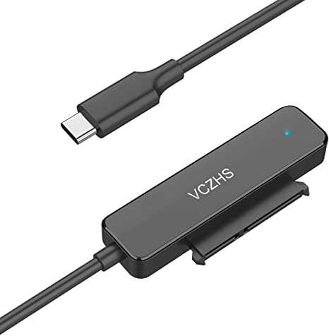 VCZHS SATA to USB C Cable - SATA to USB 3.1Type C Adapter Cable for USB 3.0 to 2.5 Inch SATA III Hard Drive Adapter Support UASP,USB C to SATA