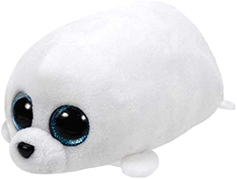 Ty TY42136 Slippery Seal Teeny, White and Black