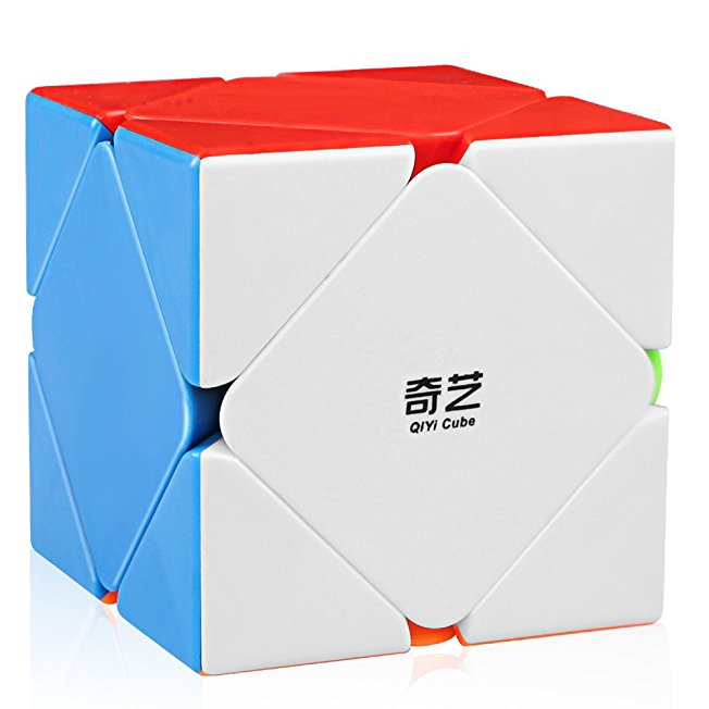 D-FantiX Qiyi Qicheng Skewb Speed Cube Stickerless Magic Cube Puzzle Toys for Kids (QiCheng Version)