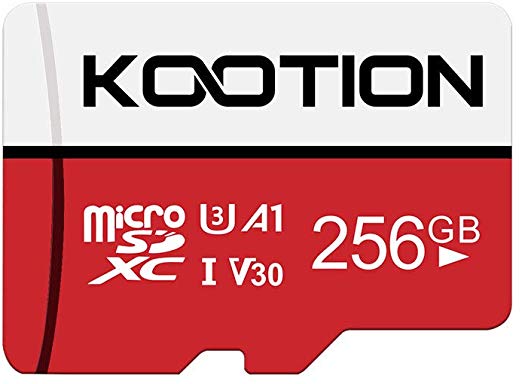 KOOTION 256GB Micro SD Card Ultra Micro SDXC Memory UHS-I Card V30 High Speed TF Card R Flash, A1, U3, 256 GB