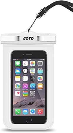 Universal Waterproof Case, JOTO Cellphone Dry Bag Pouch for iPhone Xs Max/XR/X/8/7/7 Plus/6S Plus, Samsung Galaxy S9 Plus/ S8 Plus/Note 8 6 5 4, Huawei Mi Moto Nokia Pixel, up to 6.0" –White