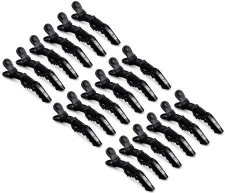 Hair Tamer Black Croc Hair Styling Clips - 18 Pack