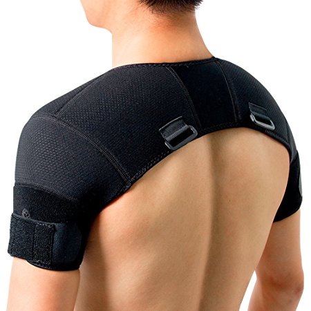 Kuangmi Double Shoulder Brace Support Strap Wrap Protector for Men Women
