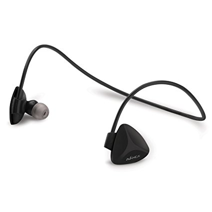 Avanca D1 Bluetooth 4.0 Wireless Sports Headphones with Integrated Microphone - Black