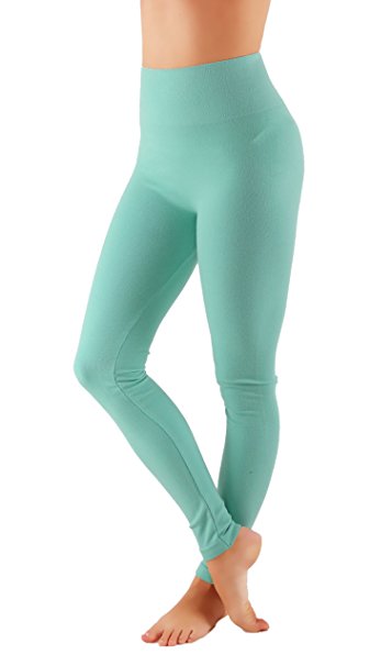 AEKO Women's Yoga Pants Soft Cotton Blend High Waist Workout Leggings
