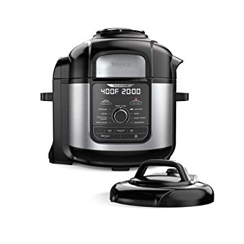 Ninja FD401 Foodi 8-qt. 9-in-1 Deluxe XL Cooker & Air Fryer-Stainless Steel Pressure Cooker, 8-Quart,