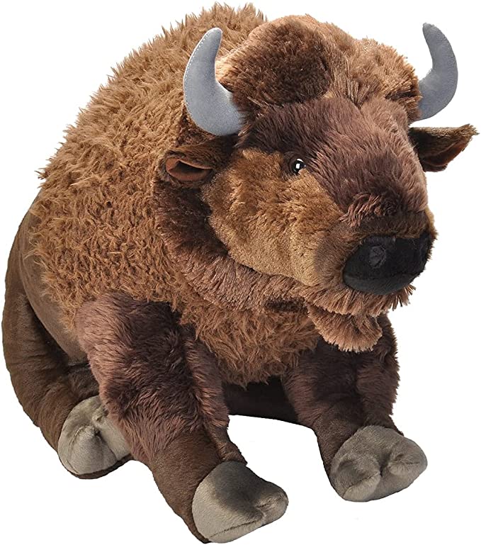 WILD REPUBLIC Jumbo Bison Plush, Giant Stuffed Animal, Plush Toy, Gifts for Kids, 30 Inches