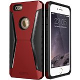 iPhone 6  6S Case ESR Protective Tough Armor Bumper Case for Apple iPhone 6  iPhone 6S Free Gift HD Clear Screen ProtectorRacerRed